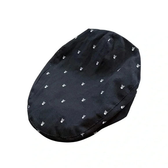 Skull and Crossbones Newborn Newsboy Cap - Picture 1 of 10